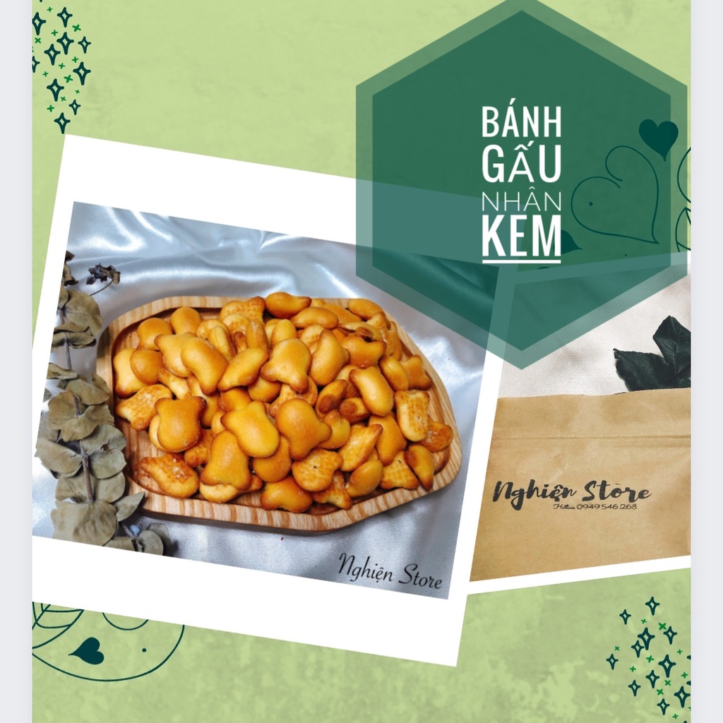 Bánh gấu nhân kem 100g