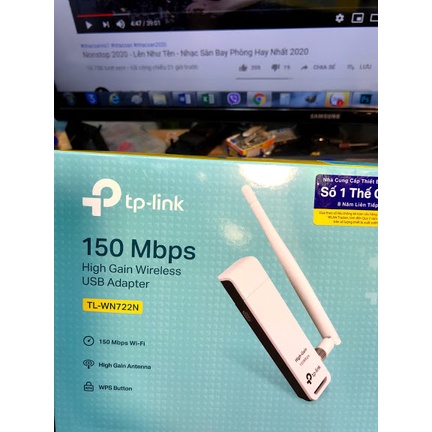 Bộ thu Wifi TP LINK TL-WN722N mới chính hãng bảo hành 2 năm