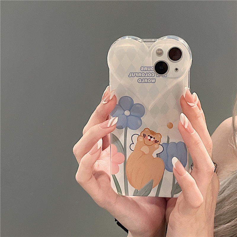 Ốp Điện Thoại Họa Tiết Hoa/Trái Tim Nhỏ Xinh Cho iPhone11/12Pro xs xsmax/6/11/12/PLUS/PRO/MAX/MINI