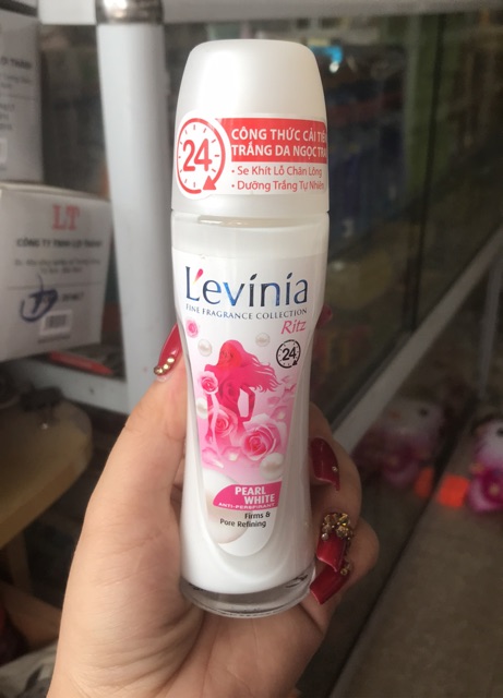 Lăn khử mùi L'evinia trắng da Ngọc trai 65g