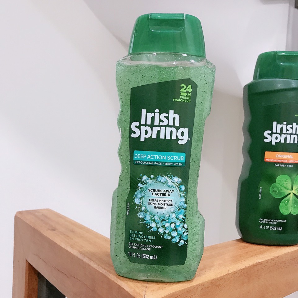 Sữa tắm dưỡng ẩm nam Irish Spring Face &amp; Body Wash 532ml