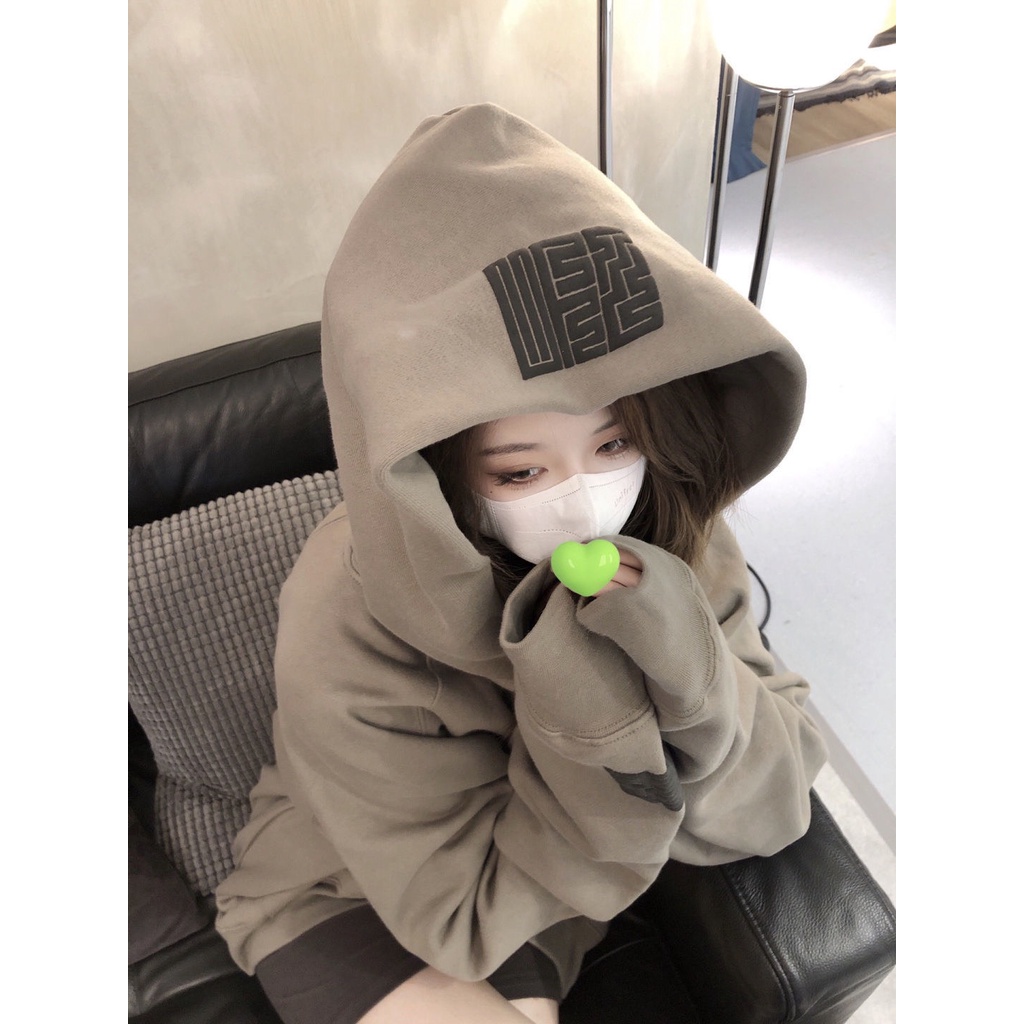 Áo Hoodie form rộng chữ thập mũ 2 lớp vải lót lông cực xinh | BigBuy360 - bigbuy360.vn
