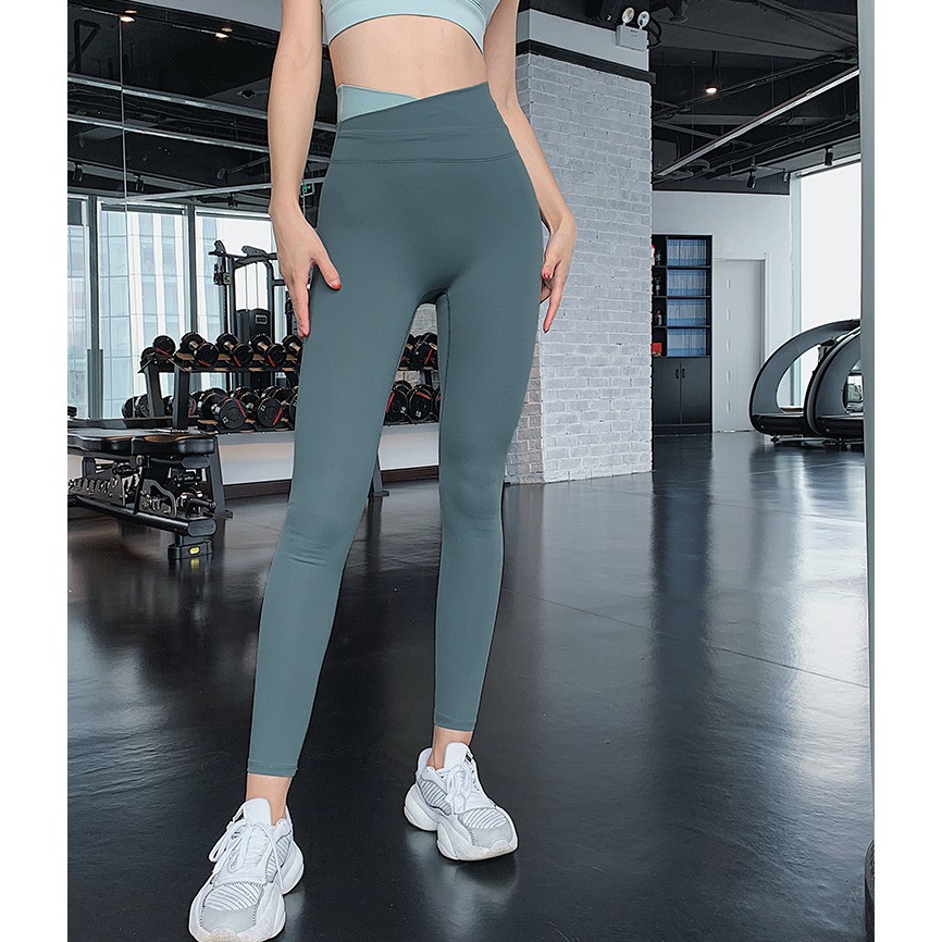 Quần Legging Tập Gym Nữ ❤️𝑯𝑨̀𝑵𝑮 𝑿𝑰̣𝑵❤️ Poly Trơn Co Giãn Gen Bụng Thể Thao Nữ GYMSTORE 3419