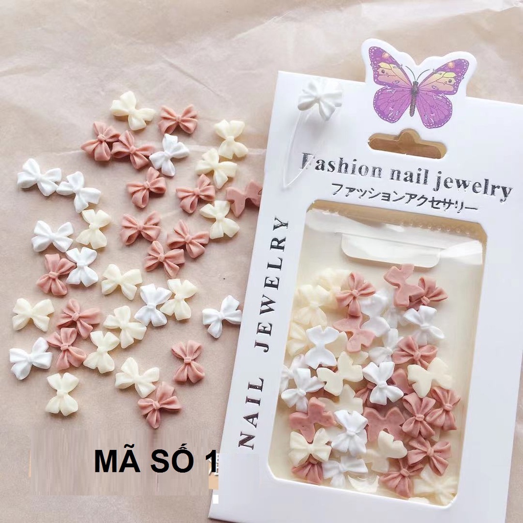 Set Chamr Nơ Trang trí móng mã số 01