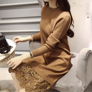 Váy đầm len phối ren đẹp xinh, hàng nhập, chất đẹp