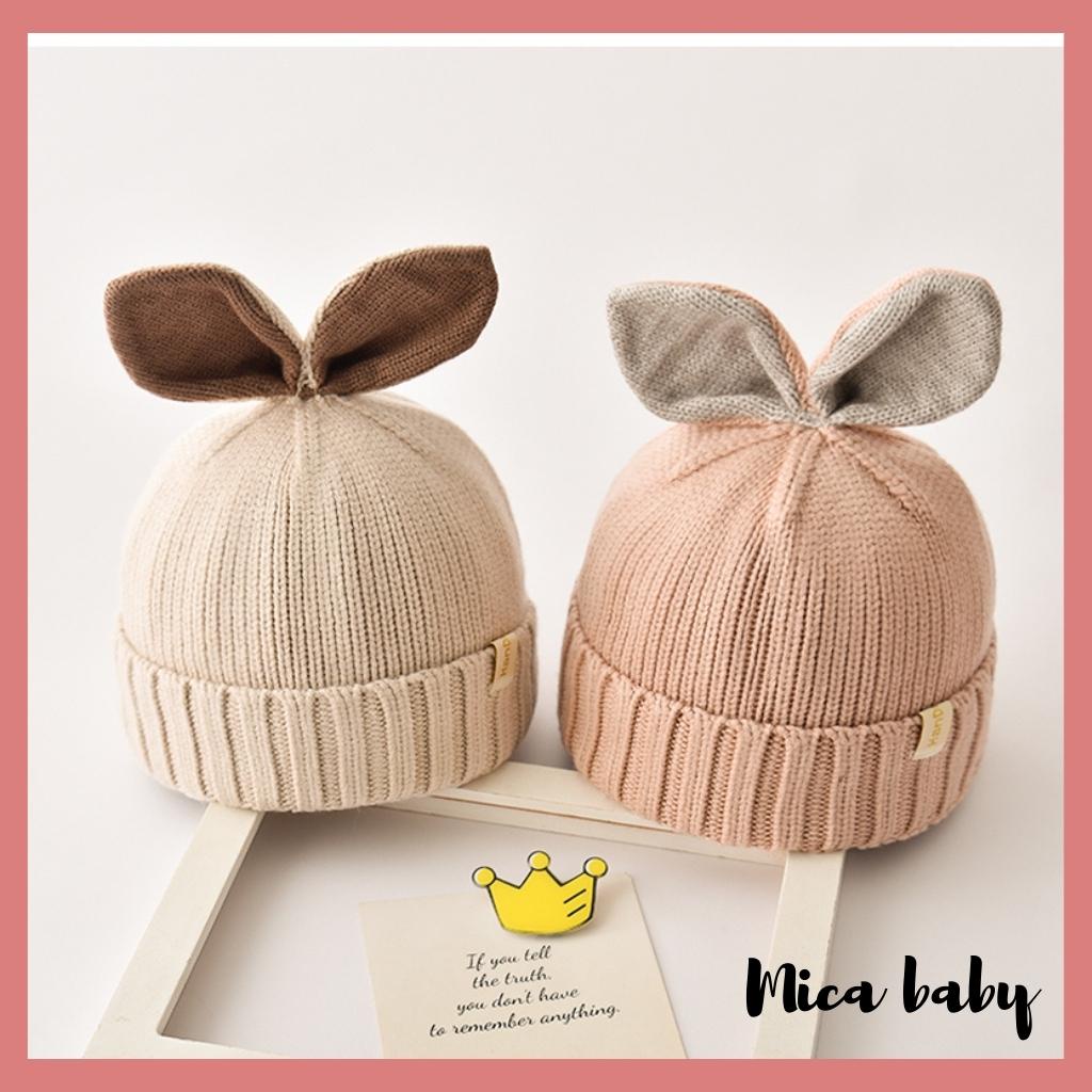 Mũ len Beanie hình tai thỏ dễ thương cho bé từ 1-3 tuổi ML198 Mica baby