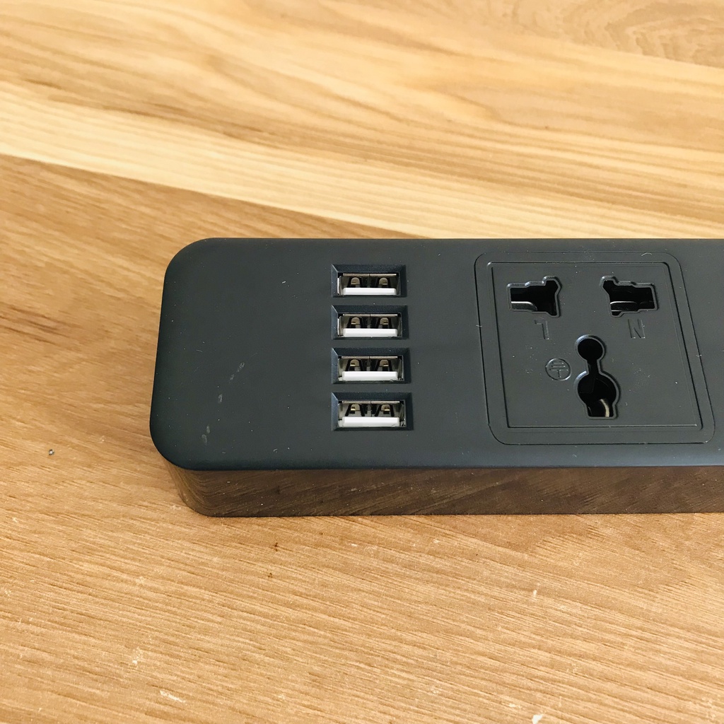 Ổ Cắm Điện Đa Năng JW301 Có 4 Cổng USB Sạc Tối Đa 12W và Ổ Điện Chịu Tải 2500W Dây Dài 2M Chọn Màu Chính Hãng Amalife