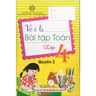 Sách - Vở ô li bài tập Toán lớp 4 - Quyển 2 (KV20)