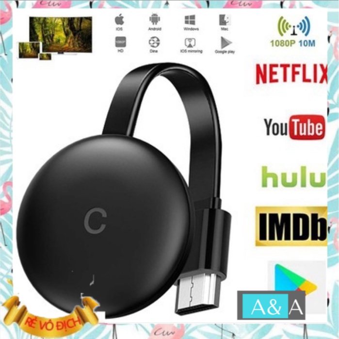 HDMI không dây kết nối điện thoại máy tính bảng với tivi máy chiếu màn hình hỗ trợ các loại điện thoại ANDROID và IOS