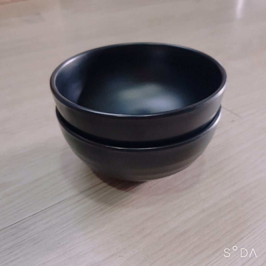 Chén ăn cơm nhựa Melamine Nhám Đen CO20  Sang Trọng