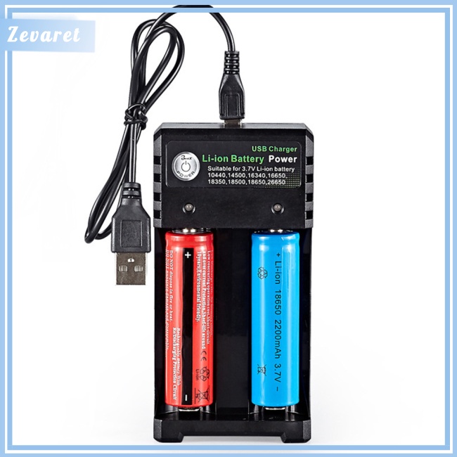 Bộ Sạc Pin 2 Cổng Usb 18650 3.7v 4.2v Lithium Tiện Dụng