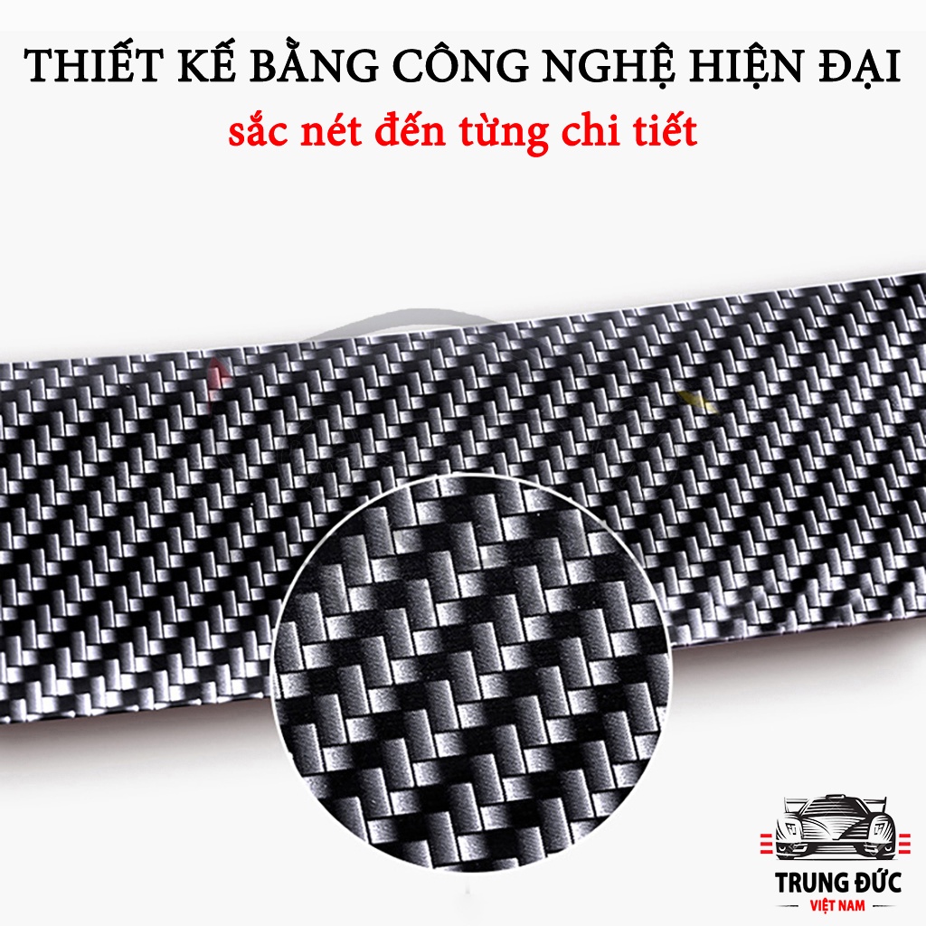 Miếng nẹp dán TRUNGDUCVN mạ cacbon cho xe hơi chống trầy xước bậc cửa, dán cốp xe, bảo vệ xe hơi