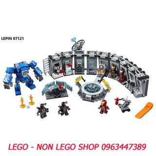 Lego City - Lepin 07121 ( Xếp hình Phòng Chứa Giáp Của Người Sắt gồm 2 hộp nhỏ 587 khối )