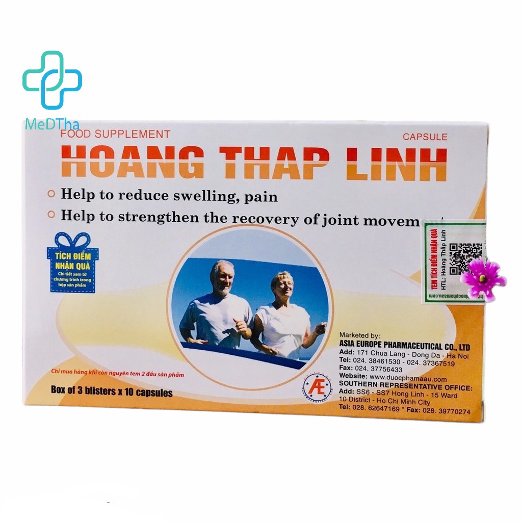 Hoàng Thấp Linh - Hỗ trợ Giảm Viêm Khớp Dạng Thấp, Đau Khớp, Thấp Khớp, Thoái Hóa Khớp (Hộp 180 viên) [Chính Hãng]