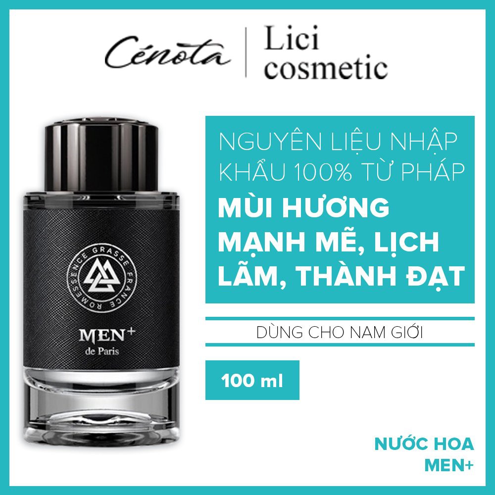 Nước hoa nam Cénota men plus 100ml, nước hoa nam tính quyến rũ