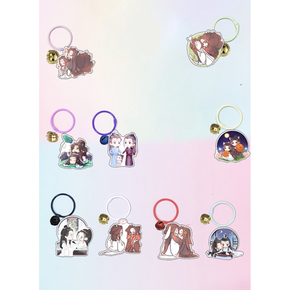 móc khoá trần tình lệnh dẹt vòng MKI33 móc khoá tiêu chiến vương nhất bác cute dễ thương