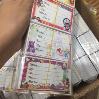 1000 nhãn vở học sinh