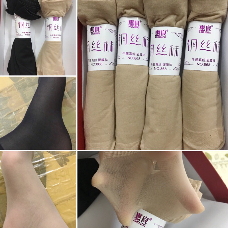 Combo 10 đôi tất da chân hàn quốc mỏng dai.