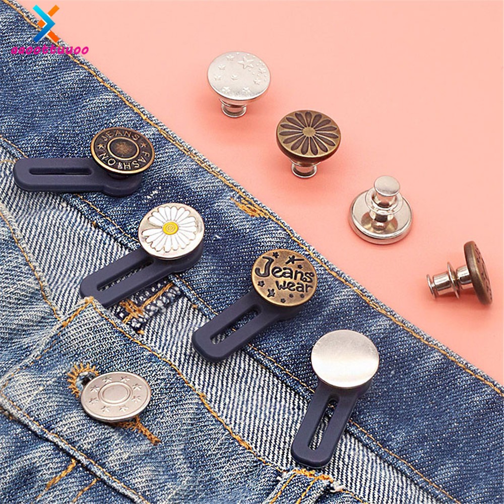 Nút mở rộng quần jean co giãn tốt có thể tháo rời không cần may