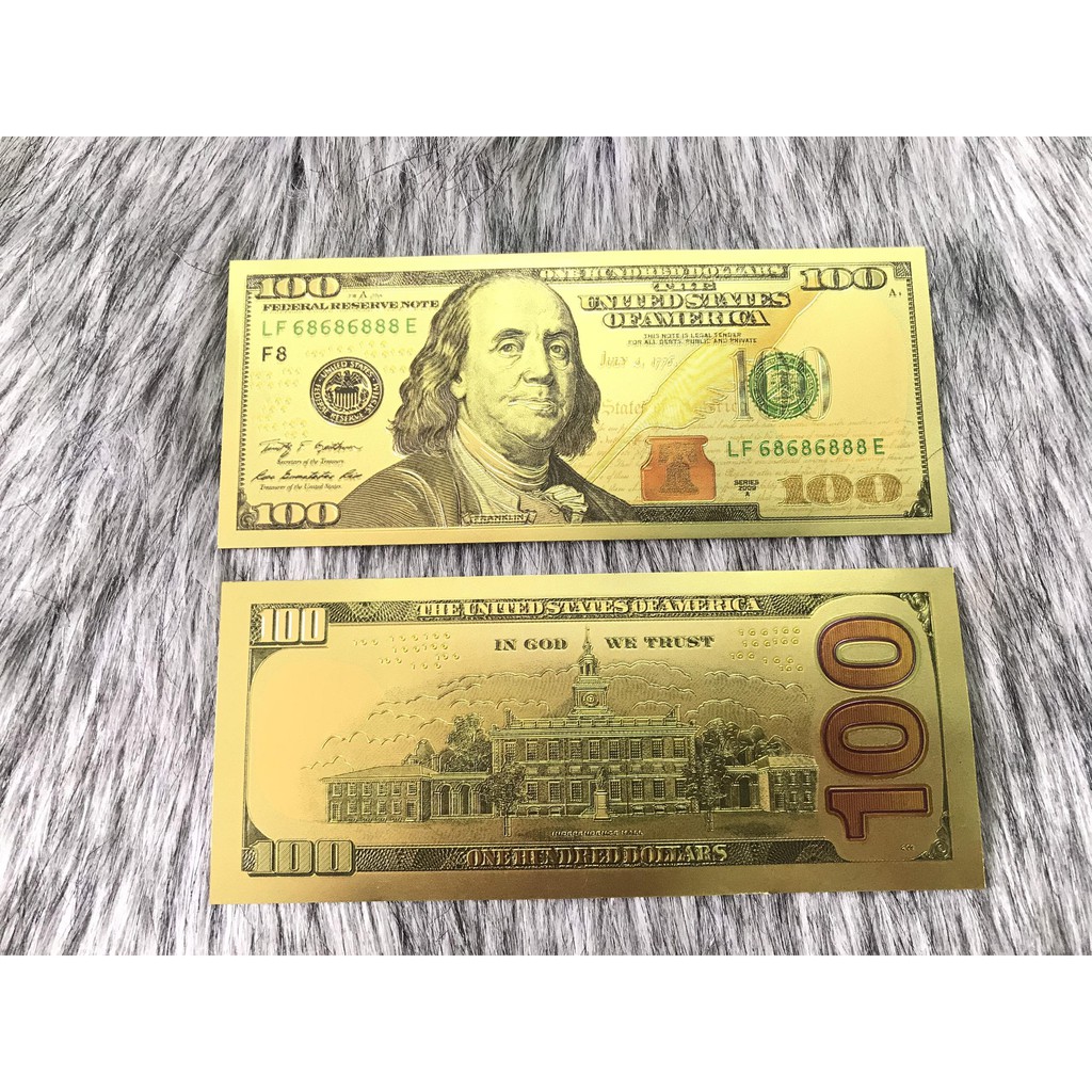 Tiền 100USD Mạ Vàng