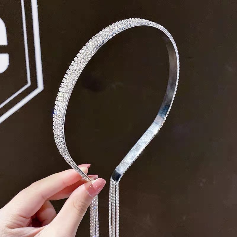 Băng đô đính đá lấp lánh phong cách Hàn Quốc