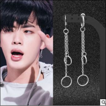 Khuyên tai Jin BTS tear phong cách cá tính thời trang quà tặng idol Hàn Quốc Unisex V Jungkook Suga Jimin