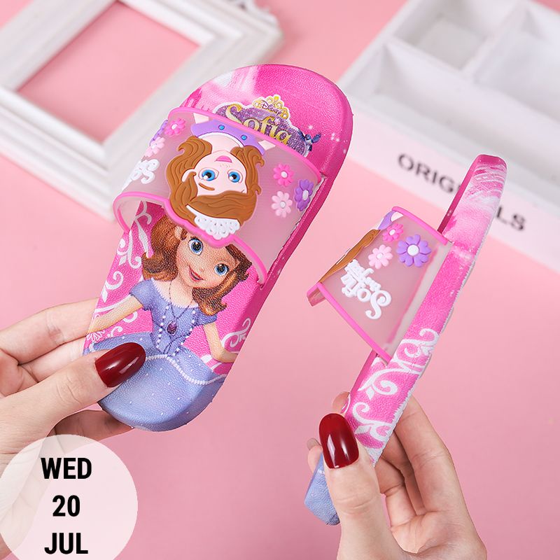 Dép lê, dép eosa cho bé gái hình công chúa cao cấp siêu mềm êm chân bé