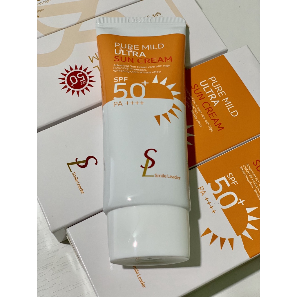 Kem chống nắng lạnh premium anti uv sun cream và water-full cica sun cream,Kem chống nắng vật lý Smile Leader Sun Cream