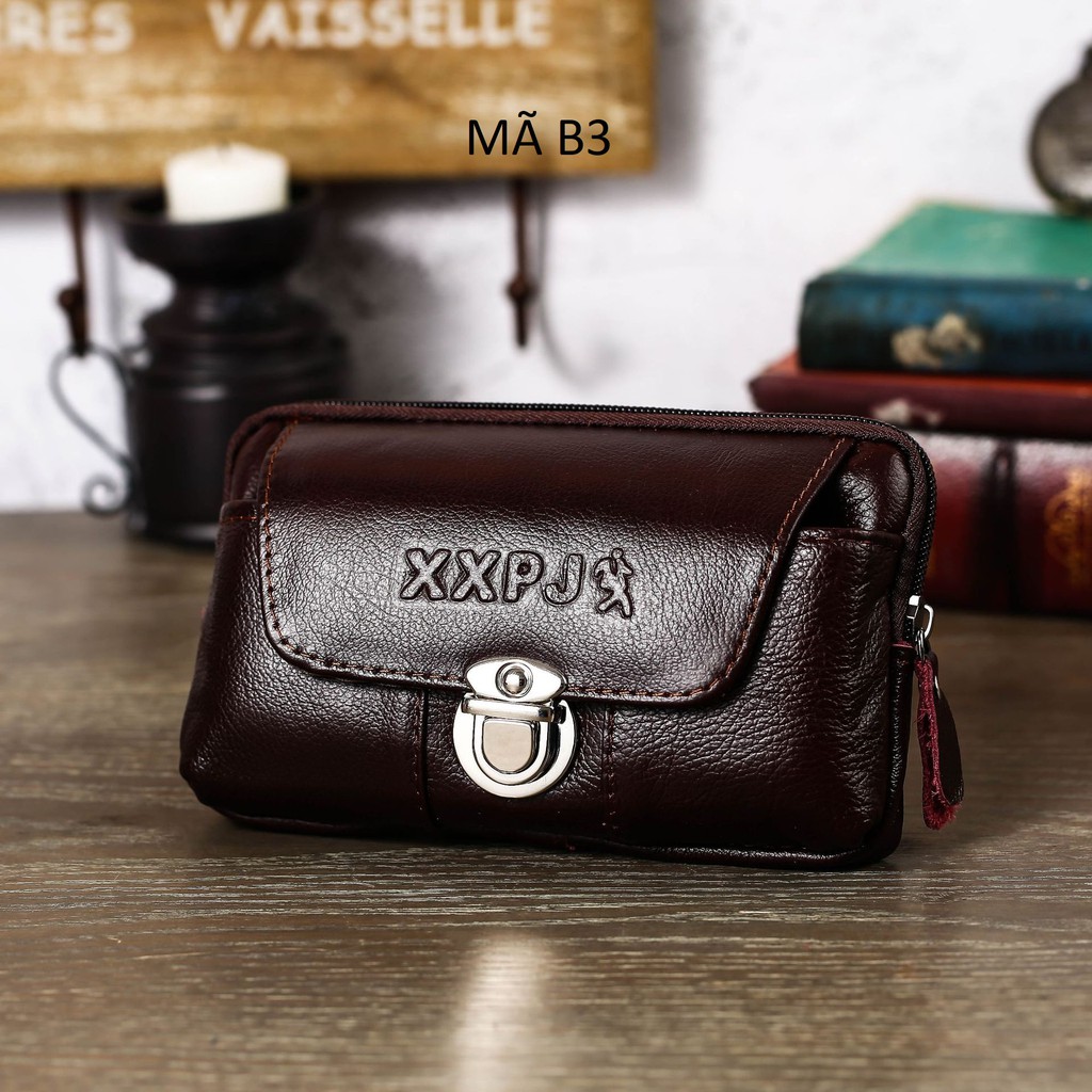 <FREE SHIP> Bao da đựng điện thoại - Túi Da Đựng Điện Thoại đeo thắt lưng Mã B3 nhiều Ngăn Khóa Chắc chắc | BigBuy360 - bigbuy360.vn