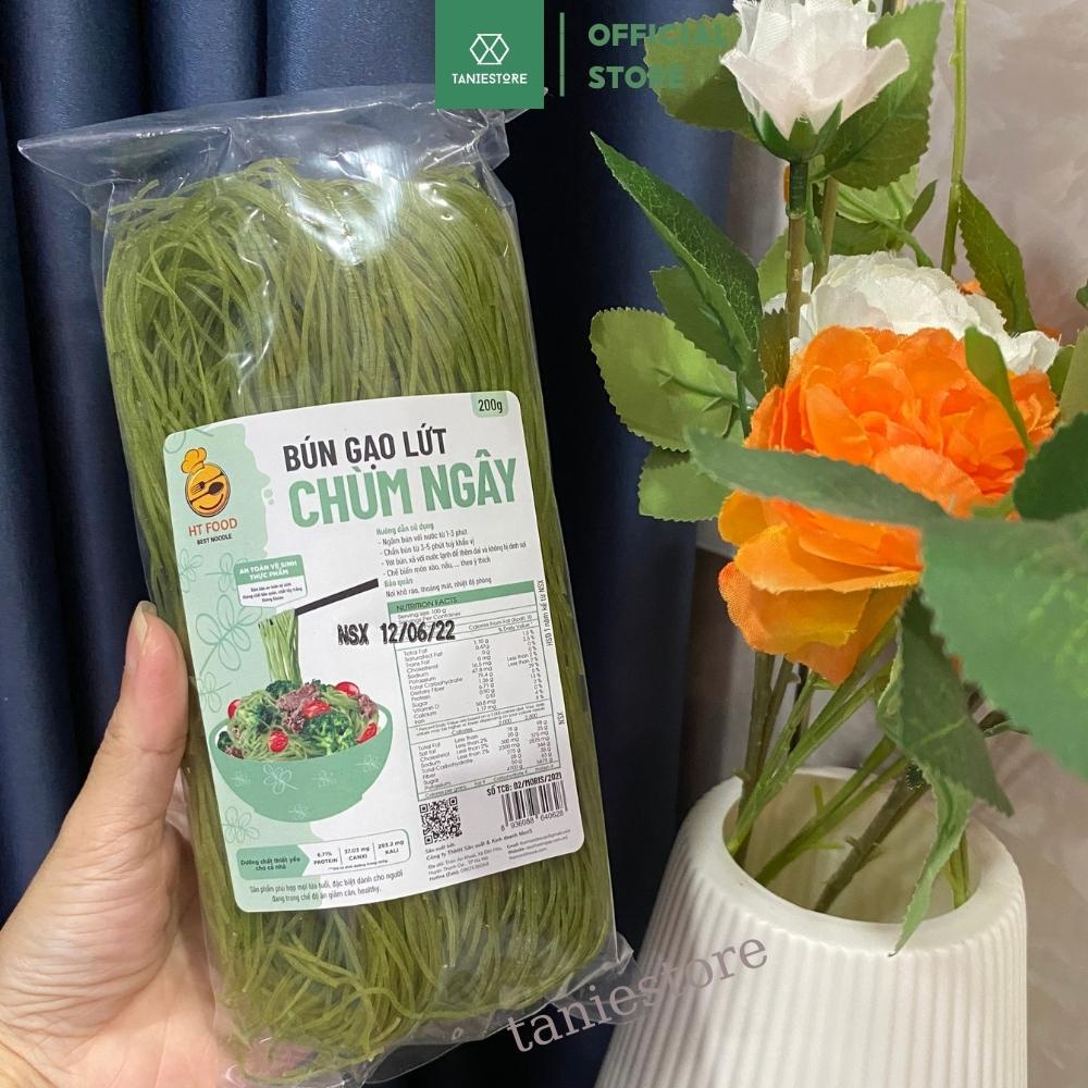Mì gạo lứt rau củ, bún gạo lứt rau củ chùm ngây HT food 200gram nhiều Vitamin khoáng chất, KHÔNG hóa chất