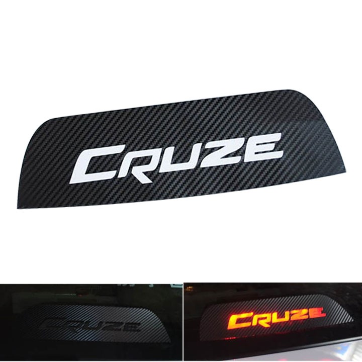 Decal Carbon Dán Trang Trí Đèn Phanh Kính Sau Xe Ô Tô Chevrolet Cruze