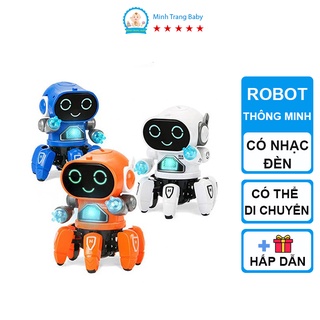Đồ chơi Robot thông minh xoay 360 độ biết nhảy múa phát nhạc cho bé