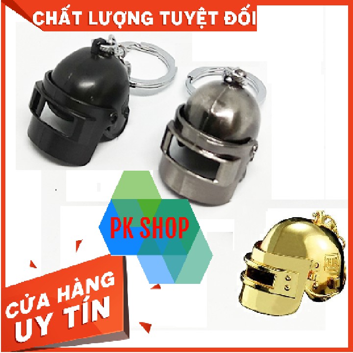 MÓC KHOÁ PUBG_MŨ 3 VÀNG ĐEN XÁM HÀNG CHUẨN
