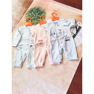 Body liền thân, bodysuit dài tay cotton cho bé trai và bé gái sơ sinh từ 3-9kg, hàng đẹp xuất Hàn