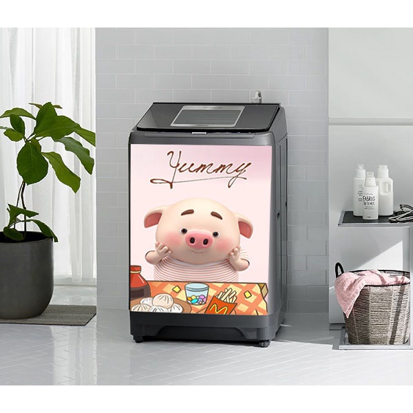 Decal trang trí máy giặt