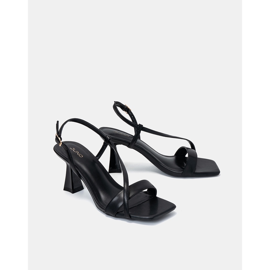 Giày Sandal 7CM JUNO Phối Quai Chéo Gót Thanh SD07087