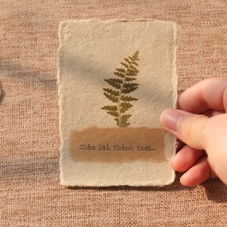 Thẻ thông điệp hoa lá giấy Dó của Một.chiếc.lá