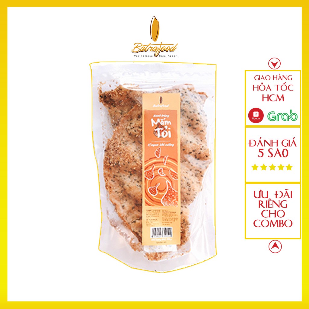 Bánh Tráng Nướng Mắm Tỏi Batrafood 120g, đồ ăn vặt, bánh tráng, đồ ăn nhanh, đặc sản Đà Lạt, đặc sản Việt