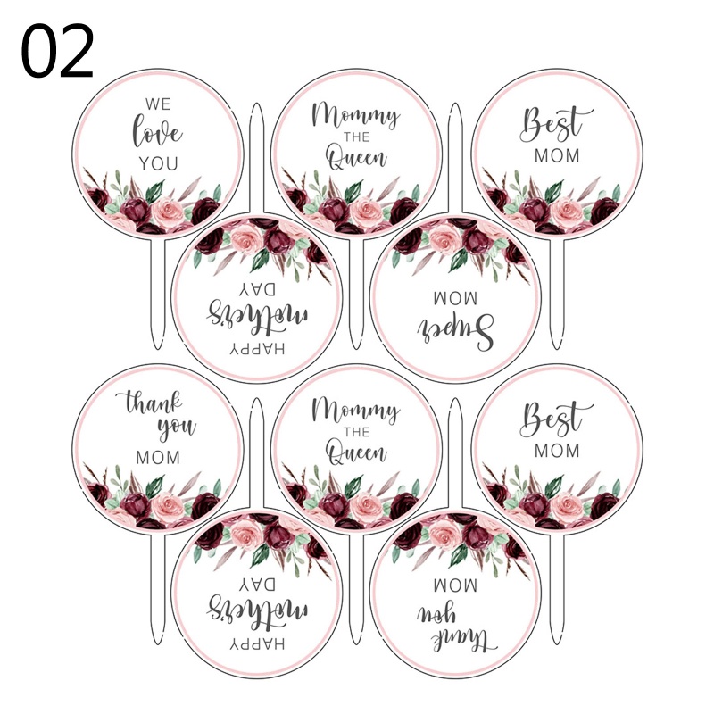 Set 10 Que Cắm Trang Trí Bánh Chữ Happy Birthday Xinh Xắn