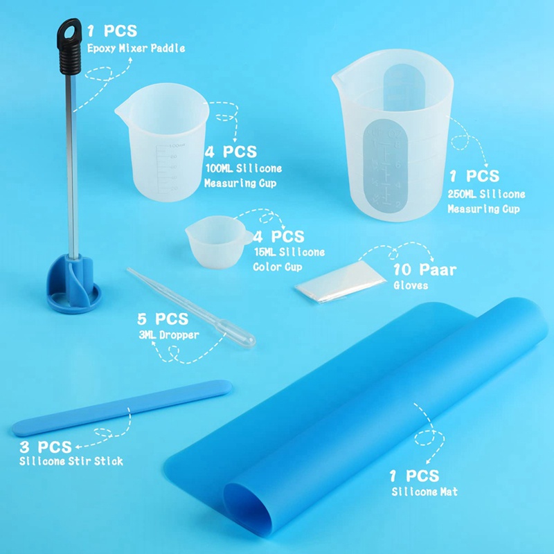 Cốc Đo Lường Bằng Silicone Epoxy Resin 250 &amp; 100Ml
