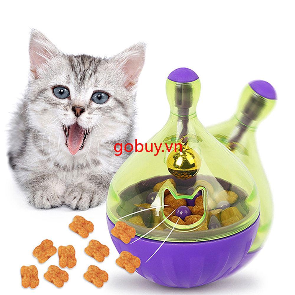 Gobuy Sales HATELI Creative Practical Pet Supplies Cat Toys Leaking Food Bell Tumbler GOBUY