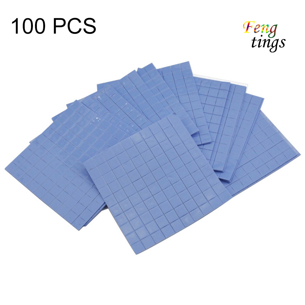 100 Tấm silicon tản nhiệt 10x10 x 0.5Mm dành cho Gpu Vga Ic