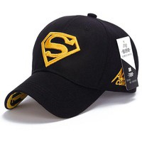 Mũ lưỡi trai ,Nón nam màu đen Logo chữ Superman vàng thời trang, kiểu dáng cá tính, phong cách Châu Âu