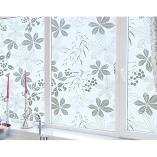 Giấy dán kính lá phong trắng khổ 90cm