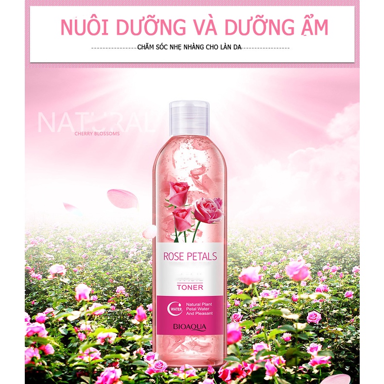 Nước Hoa Hồng Hoa Toner Bioaqua se khít lỗ chân lông  làm sạch dưỡng ẩm giúp làm trắng da hiệu quả MÔCCO Nội Địa Trung