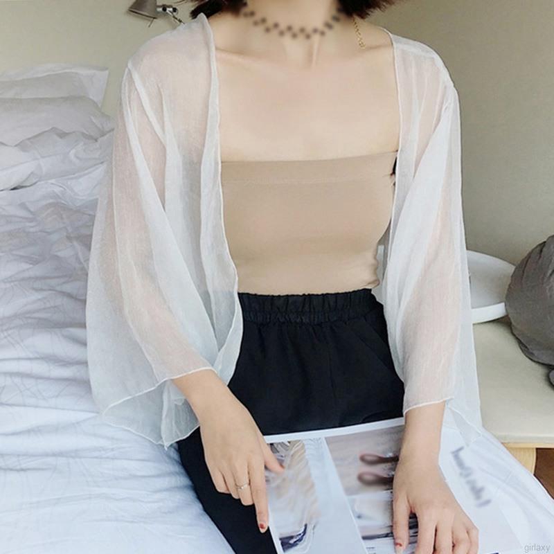 Áo Khoác Cardigan Tay Dài Dáng Rộng Chống Nắng Nhẹ Nhàng Phong Cách Retro Hàn Quốc | BigBuy360 - bigbuy360.vn