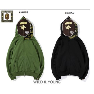 ⚡️HOT SALE⚡️Áo khoác Hoodie Nam Nữ, Khoác Cá Mập BAPE Big Man Head Hoodie (AKH18)