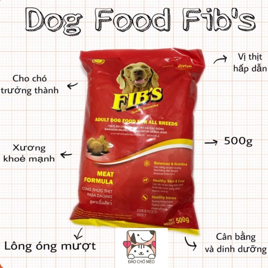 Thức ăn cho chó Gói 3KG Thức ăn cho chó giàu dinh dưỡng mượt lông tăng cân Ganador - FIB's - adult - puppy- Đảo Chó Mèo