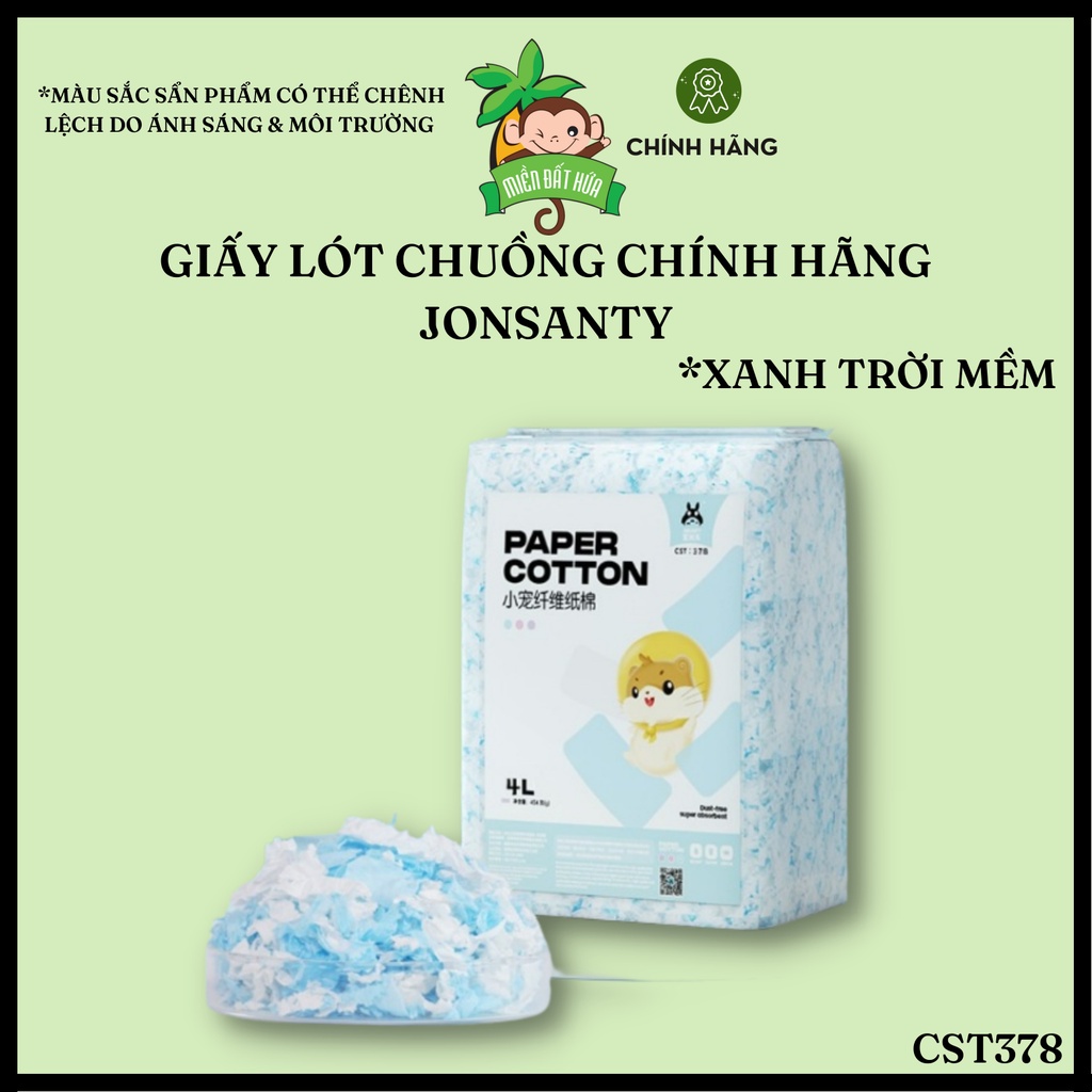 Lót chuồng Hamster - Giấy bông chính hãng Jonsanty đủ mùi 527 gram cho hamster