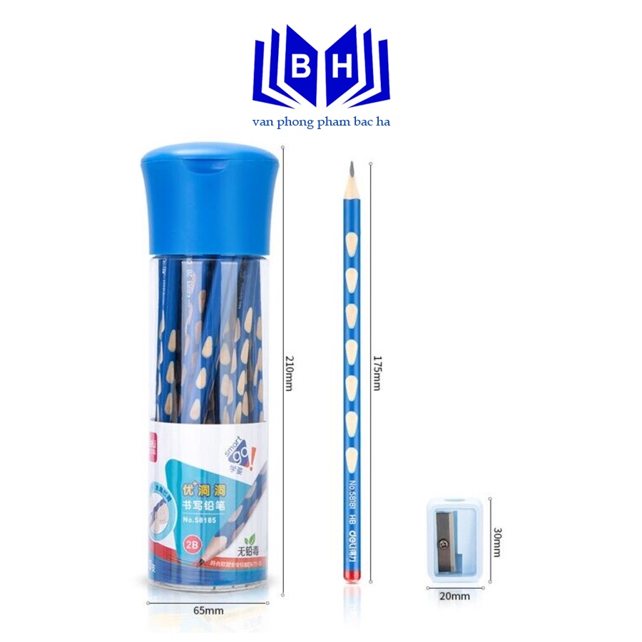 Bút Chì Deli (30 cái/ống) W58185 Bút Chì Định Vị Thông Minh Cho Bé Phù Hợp Với Học Sinh Mầm Non Và Tiểu Học